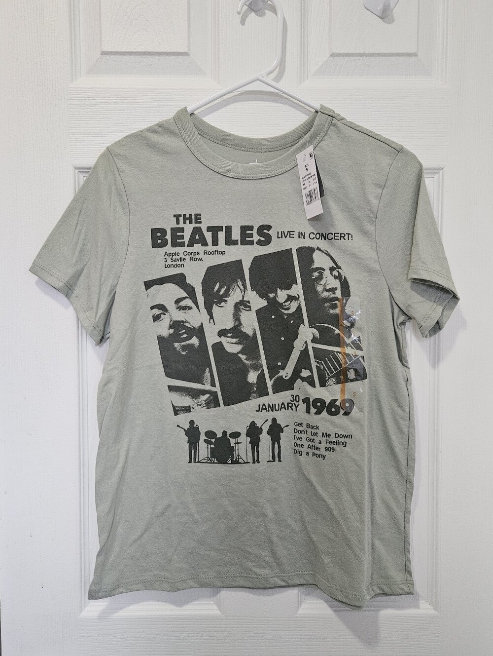 The Beatles Short-Sleeve Graphic Tee - Sage Green